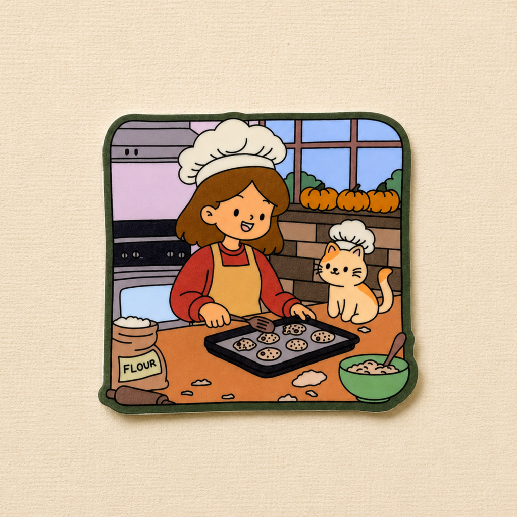 Baking Cookies Sticker