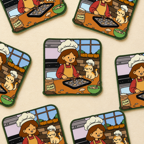 Baking Cookies Sticker