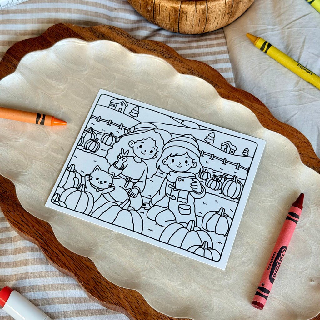 Pumpkin Patch Coloring Card