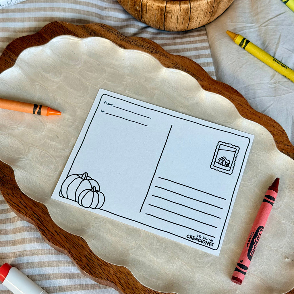 Pumpkin Patch Coloring Card
