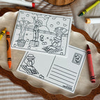 Fall Coloring Cards  and Sticker Sheet Set