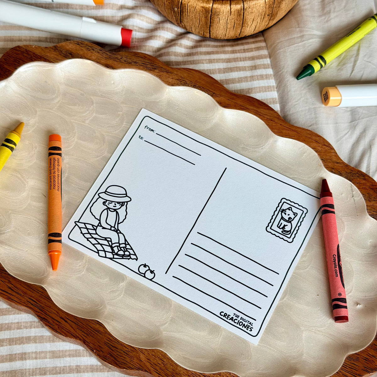 Apple Season Coloring Card