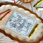 Rolling into Fall Coloring Card